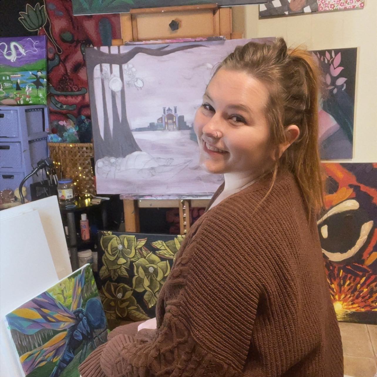 Brittany D'Antoni in her studio