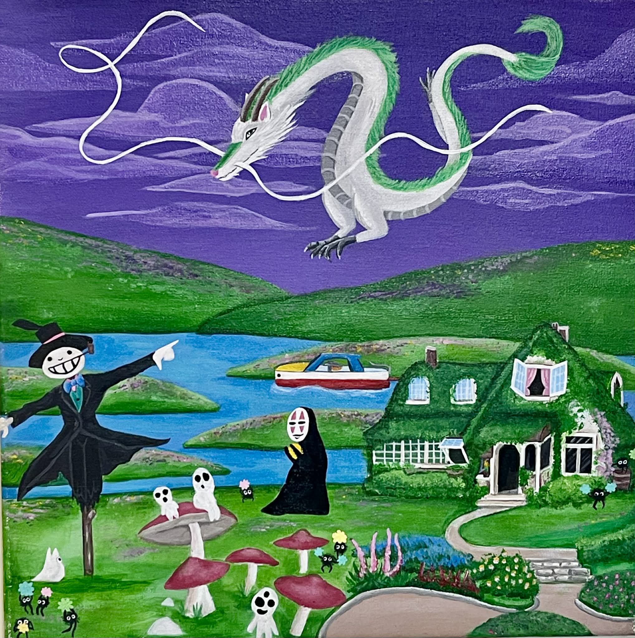Spirited Away inspired fan art landscape